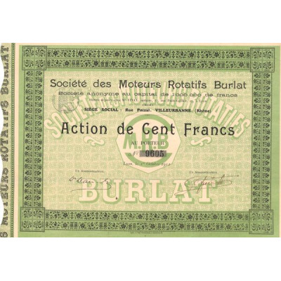 Sté des Moteurs Rotatifs Burlat (Act 100 F)