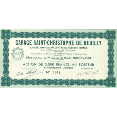 Garage Saint-Christophe de Neuilly (Act 5000 F)