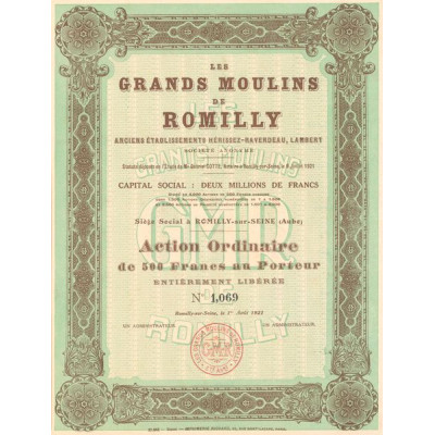 Les Grands Moulins de Romilly Anc Ets Hérissez-Raverdeau Lambert (Act 500 F) (Blanquette)