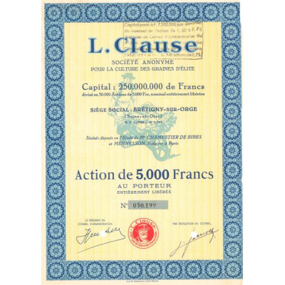 L. Clause SA pour la Culture des Graines d'Elite (Act 5000 F)