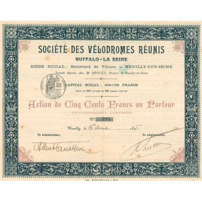 Sté des Vélodromes Réunis Buffalo-la-Seine ( Act 500 F )