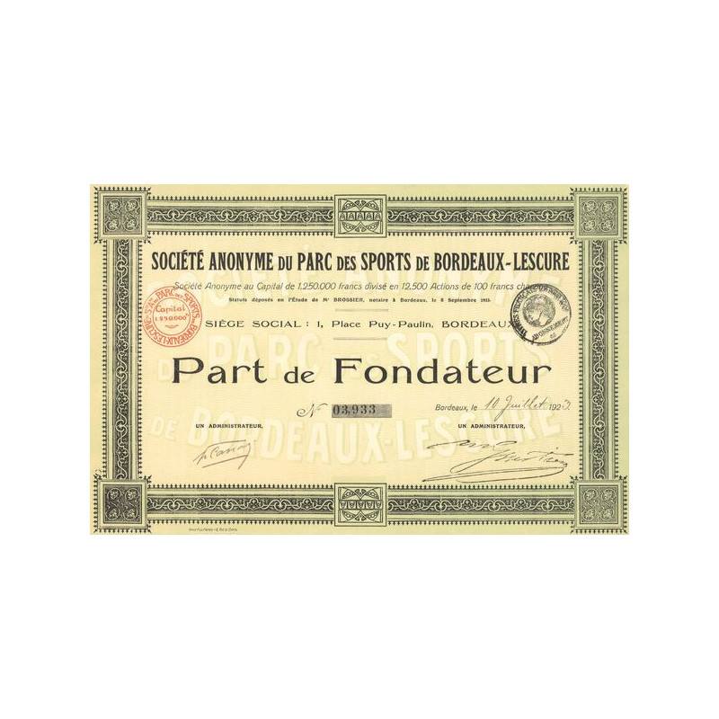 S.A. du Parc des Sports de Bordeaux-Lescure (PF)