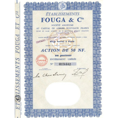 Etablissements Fouga & Cie (Act 50 NF)