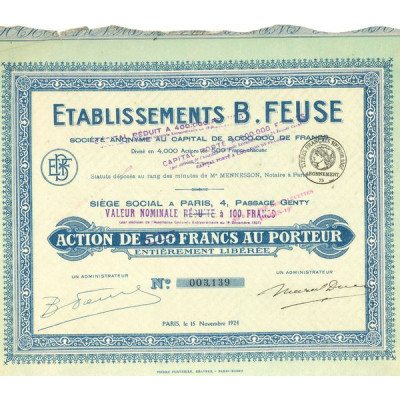 Etablissements B. Feuse (Act 500 F)
