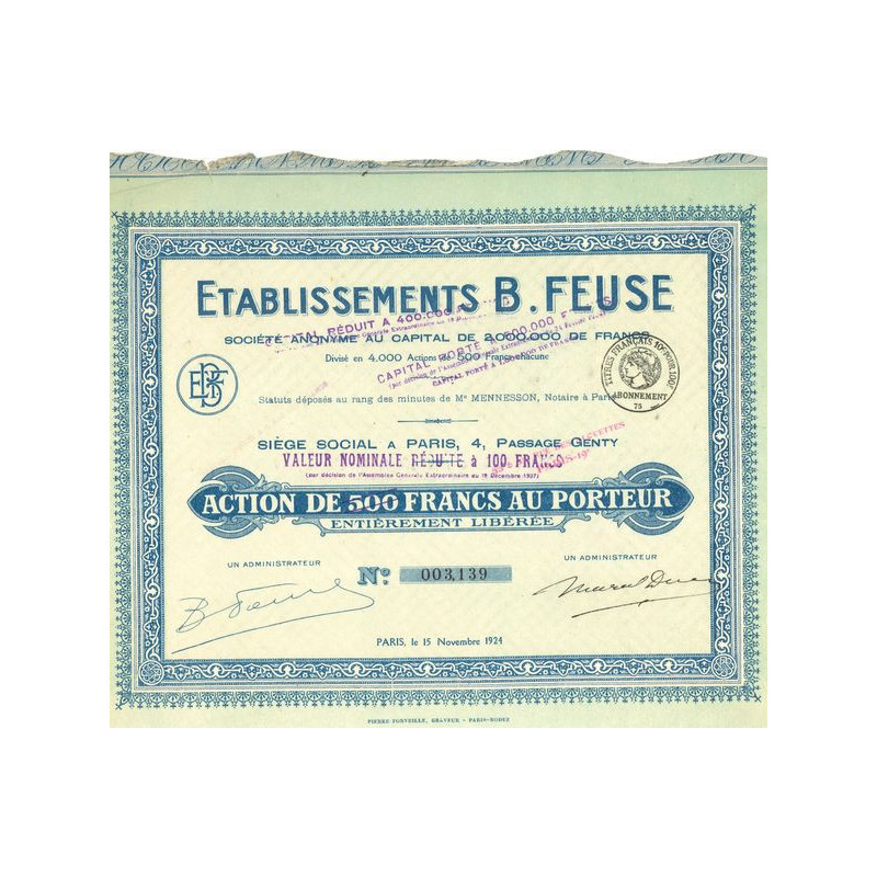 Etablissements B. Feuse (Act 500 F)