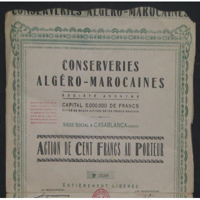 Conserveries Algéro-Marocaines (verte)