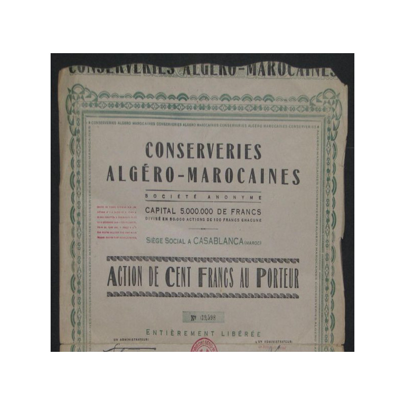 Conserveries Algéro-Marocaines (verte)