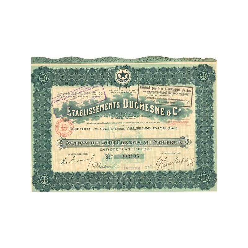 Etablissements Duchesne & Cie (Act 500 F)