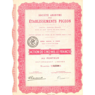 S.A. des Etablissements Pigeon (Act 5000 F)