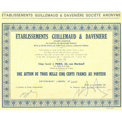 Etablissements Guillemaud & Daveniere (Act 3500 F)
