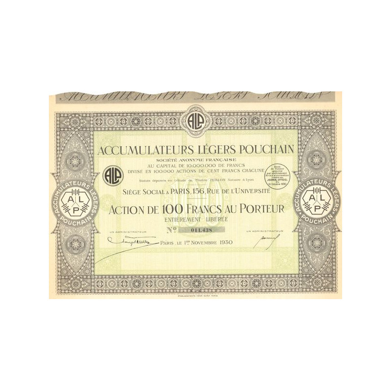 Accumulateurs Légers Pouchain (Act 100 F)