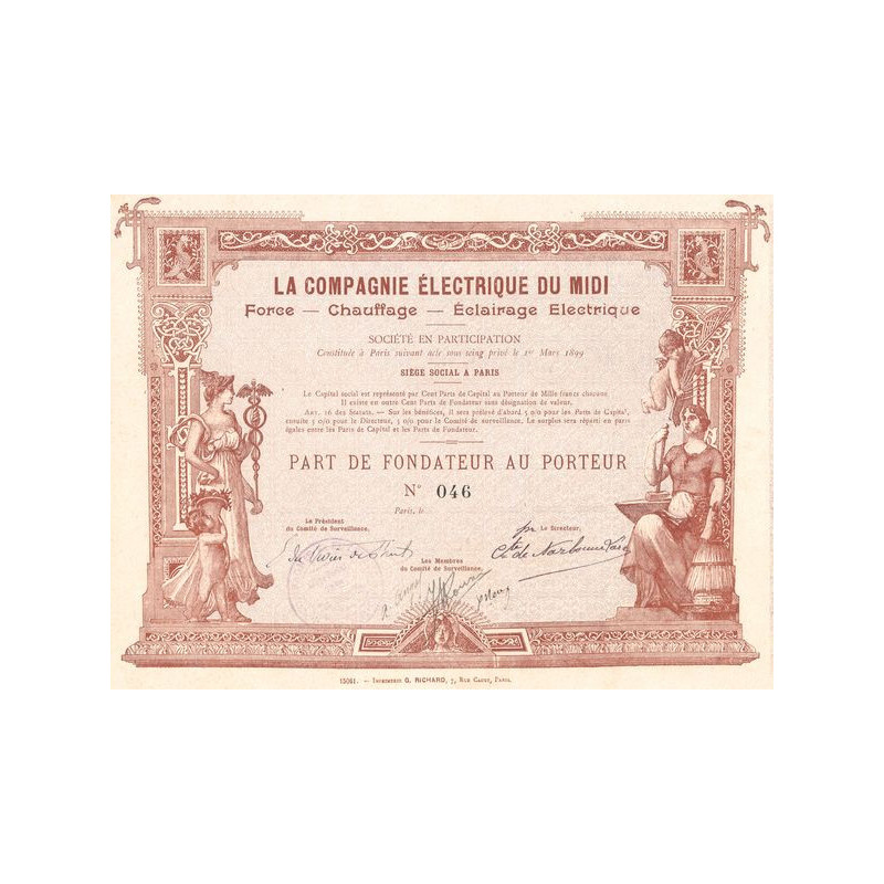 La Compagnie Electrique du Midi - Force - Chauffage - Eclairage Electrique (PF)