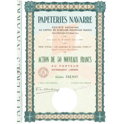 Papeteries Navarre (Act 50 NF)