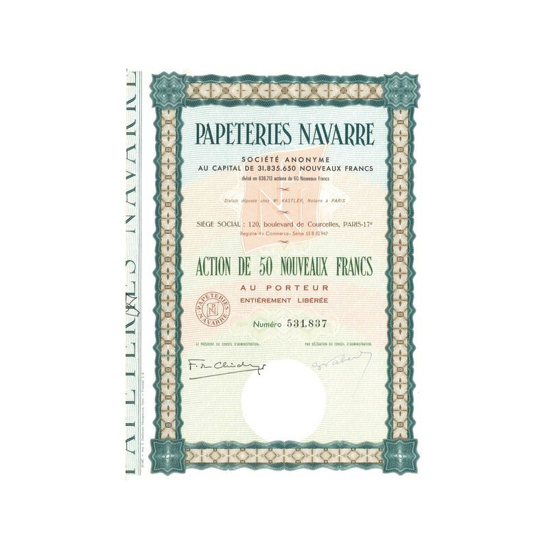 Papeteries Navarre (Act 50 NF)