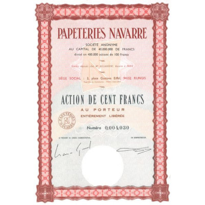 Papeteries Navarre (Act 100 F)