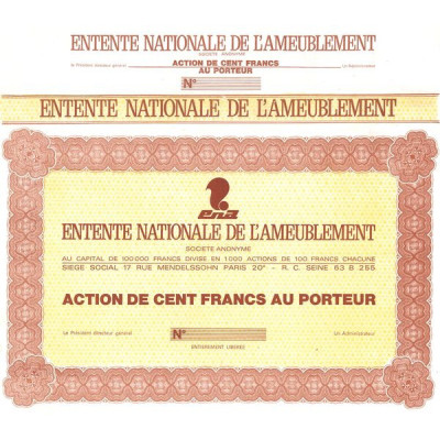 Entente Nationale de L'Ameublement (Act 100 F) (Blanquette)