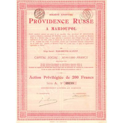 S.A. Providence Russe à Marioupol (Act Privil 200 F)