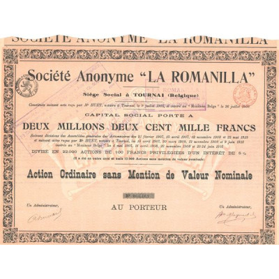 S.A. la "Romanilla" ( 2.200.000 F)