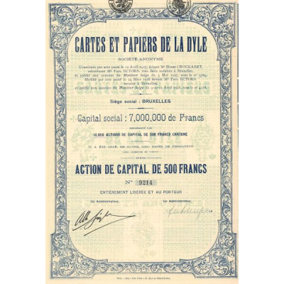 Cartes et Papiers de la Dyle (Act 500 F)