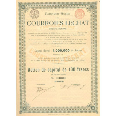 Fabrique Russe de Courroies Lechat (Act 100 F)