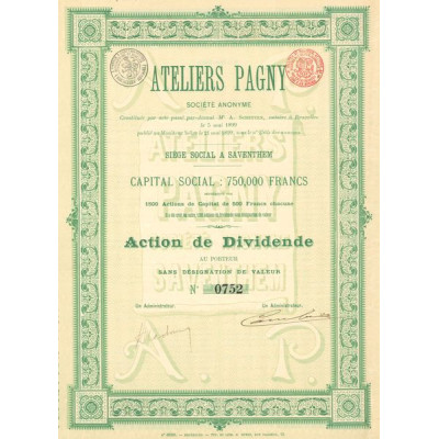 Ateliers Pagny (Act de Dividende)