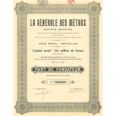 La Générale des Métaux (PF)