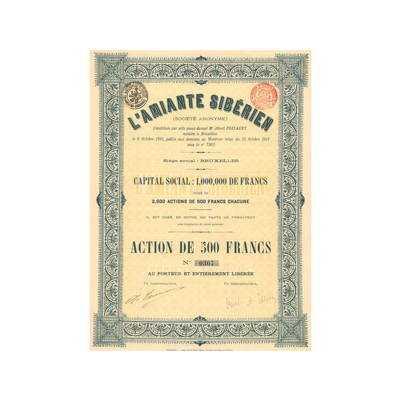 L'Amiante Sibérien (Act 500 F)