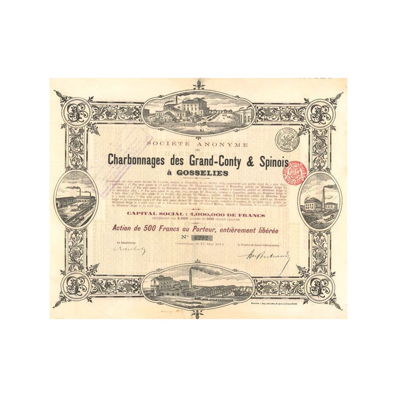 S.A. des Charbonnages des Grand-Conty & Spinois à Gosselies (Act 500 F)