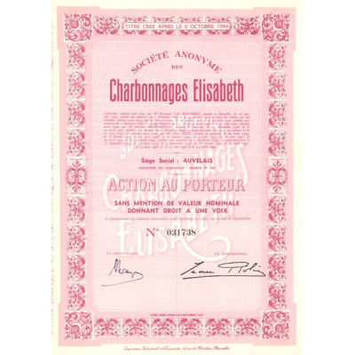S.A. des Charbonnages Elisabeth (Act)