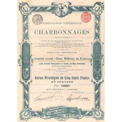 Cie Générale de Charbonnages (Act Privil 500 F)