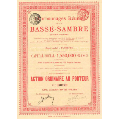 Charbonnages Réunis de la Basse-Sambre (Act Ordin)