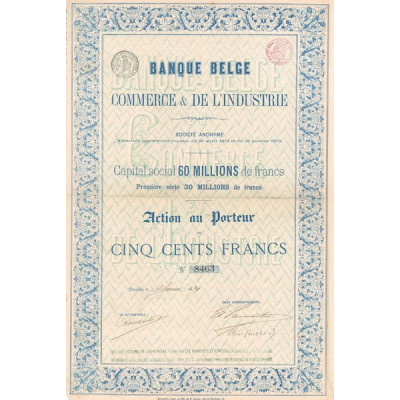 Banque Belge du Commerce & de l'Industrie (Act 500 F)