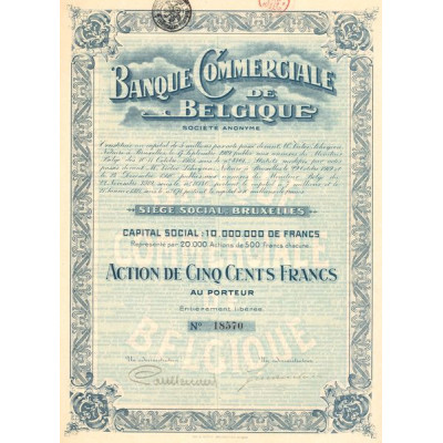 Banque Commerciale de Belgique (Act 500 F)