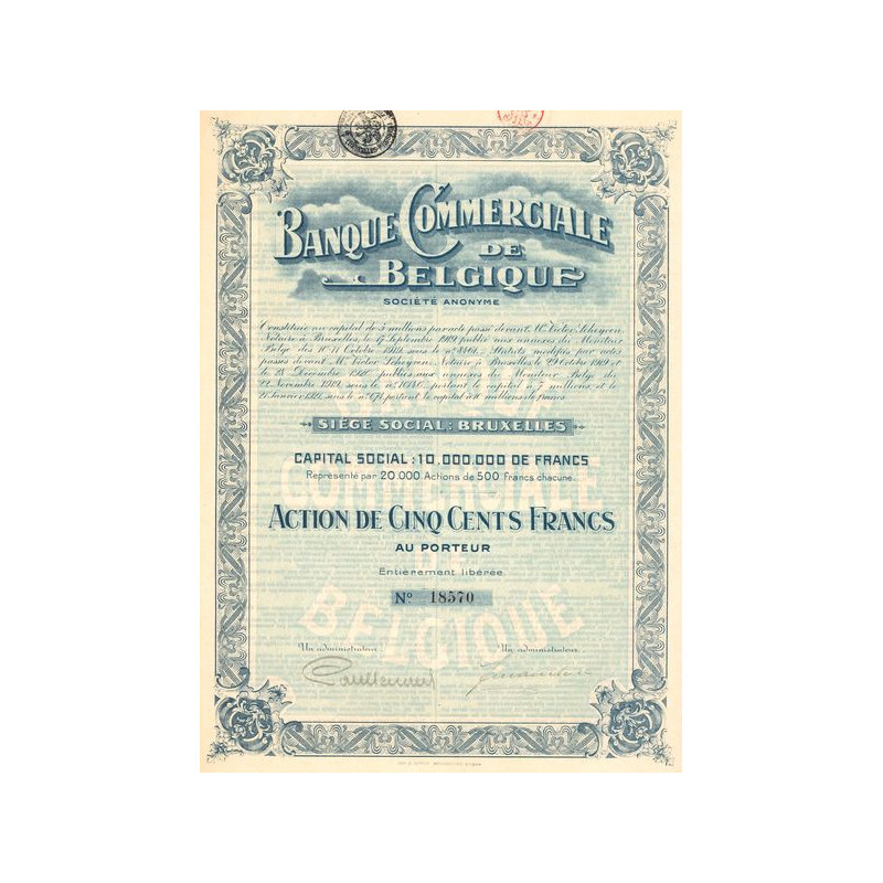 Banque Commerciale de Belgique (Act 500 F)