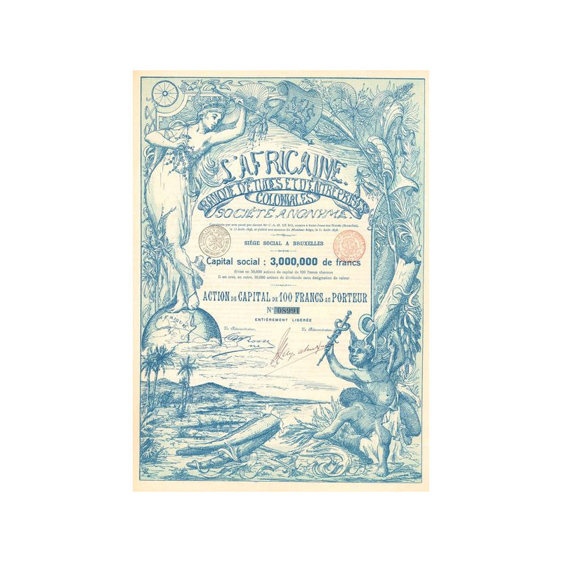 L'Africaine Banque d'Etude et d'Entreprises Coloniales (Act 100 F)