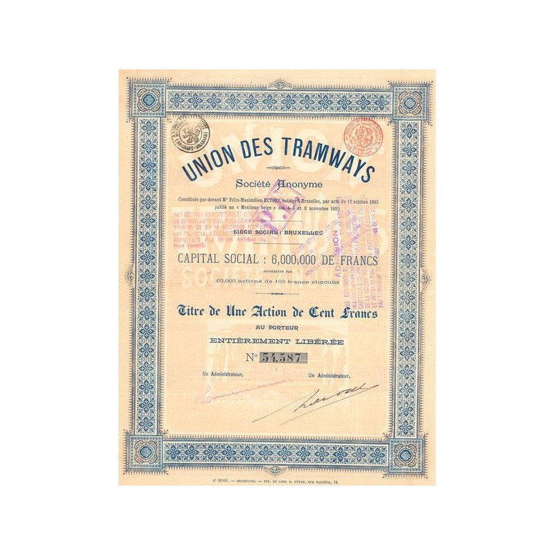 Union des Tramways (Act 100 F)