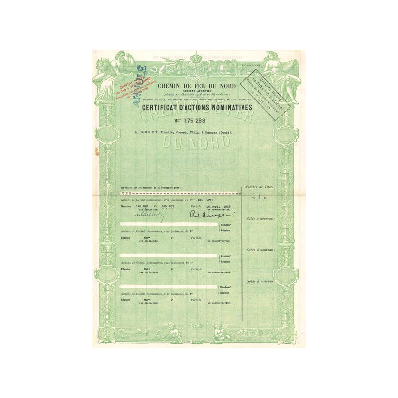 Chemin de Fer du Nord (Certif)