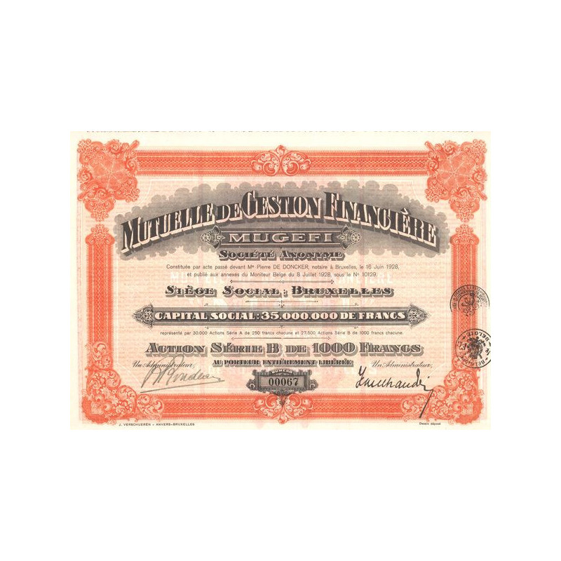 Mutuelle de Gestion Financière MUGEFI (Act 1000 F) (Serie B)