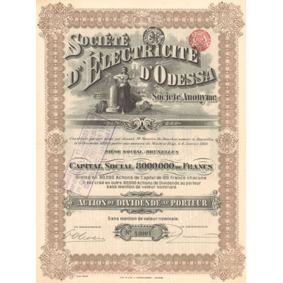 Sté d'Electricite d'Odessa S.A. (Act de Dividende)