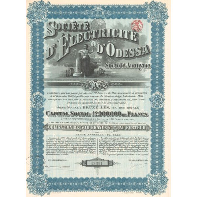Sté d'Electricite d'Odessa S.A. (Obl 500 F 4% 1/2)