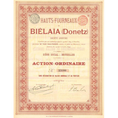 Hauts-Fourneaux de Biélaïa (Donetz) (Act Ordinaire)