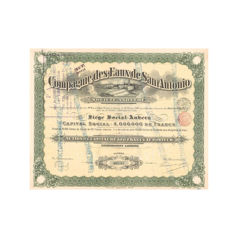 Cie des Eaux de San Antonio (Act 100 F)
