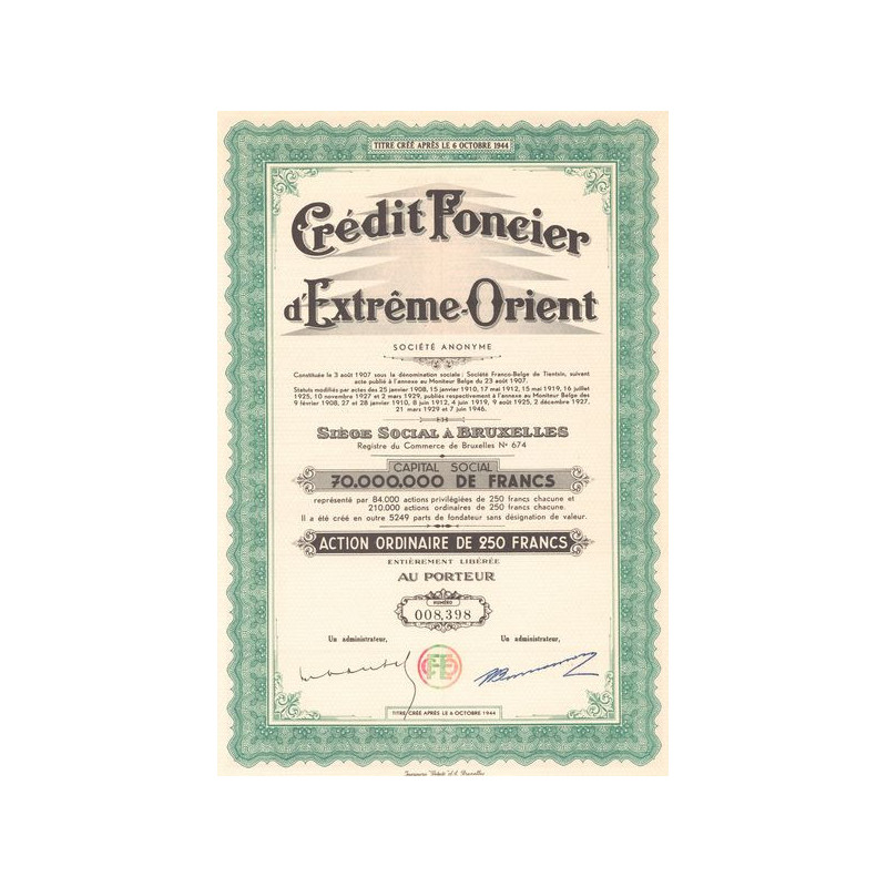 Crédit Foncier d'Extrême-Orient (Act 250 F)