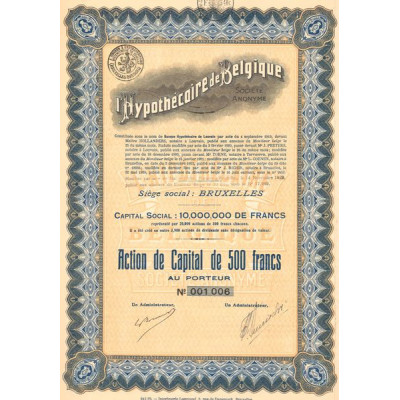 L'Hypothécaire de Belgique S.A. (Act 500 F)