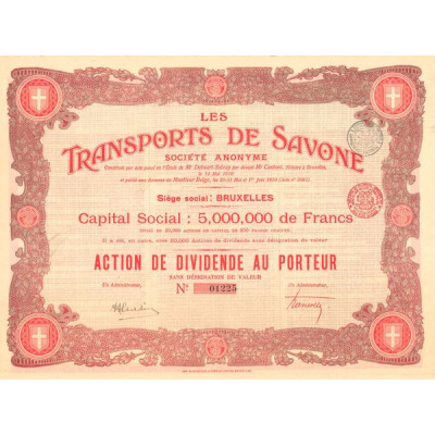 Les Transports de Savone S.A. (Act de Dividende)