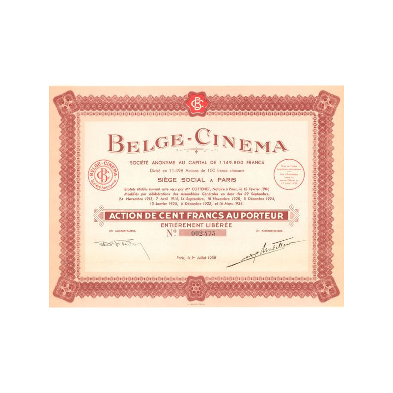 Belge-Cinéma (Act 100 F) (modele 2)