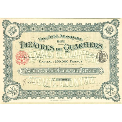 S.A. des Théâtres de Quartiers (Act 100 F)