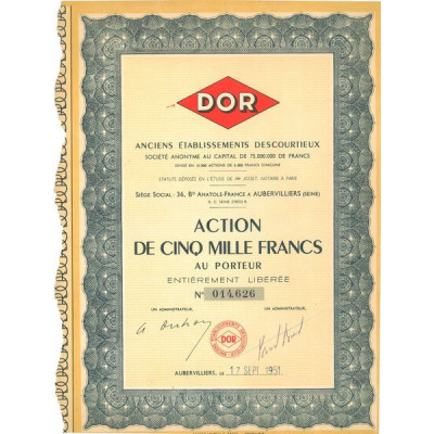 DOR Anciens Etablissements Descourtieux (Act 5000 F)