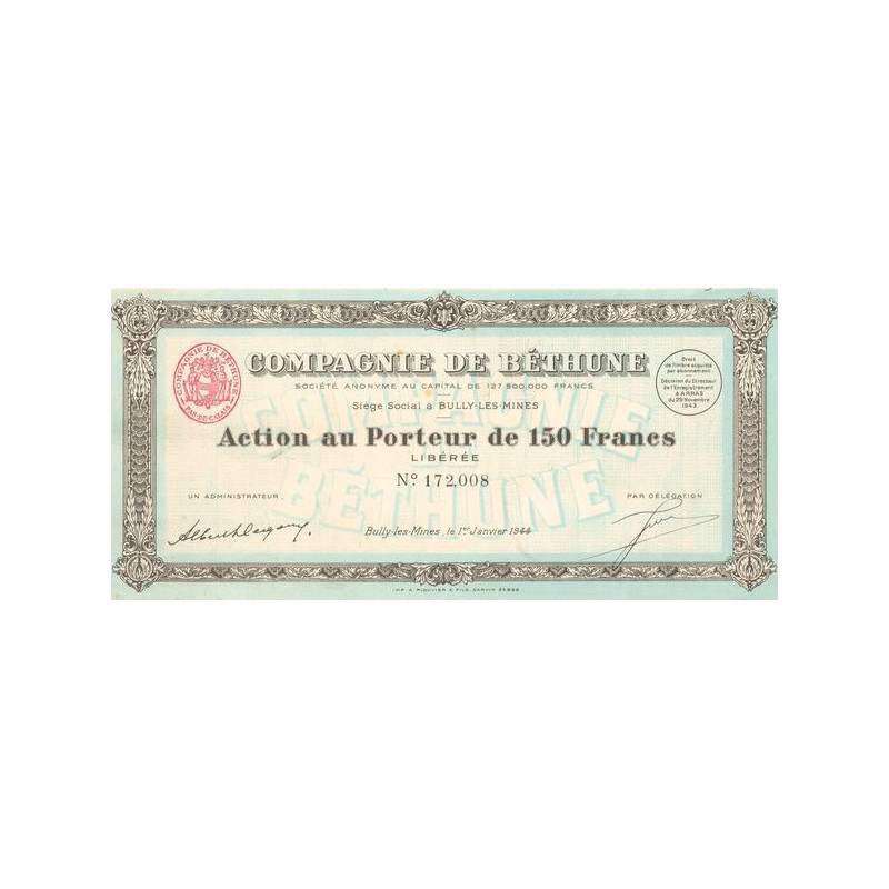 Cie de Béthune (Act 150 F)