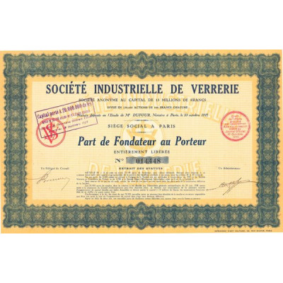 Sté Industrielle de Verrerie (PF) (Grand Modèle)